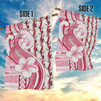 Samoa Teuila Garden Flag White Samoan Siapo Motifs