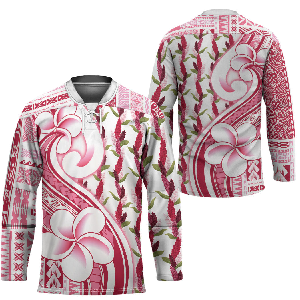 Samoa Teuila Hockey Jersey White Samoan Siapo Motifs