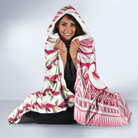 Samoa Teuila Hooded Blanket White Samoan Siapo Motifs