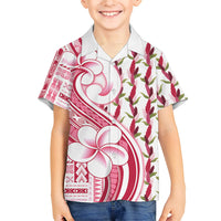 Samoa Teuila Kid Hawaiian Shirt White Samoan Siapo Motifs