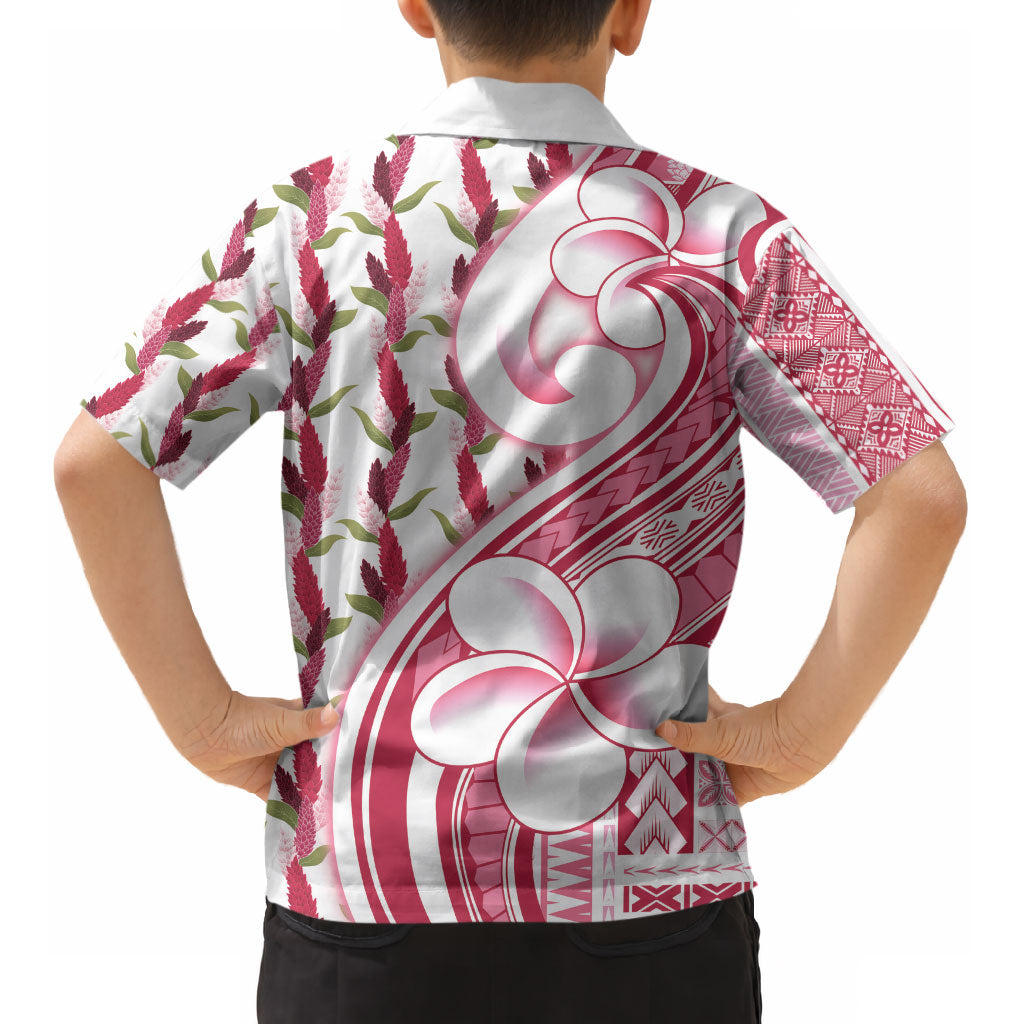 Samoa Teuila Kid Hawaiian Shirt White Samoan Siapo Motifs LT05 - Polynesian Pride