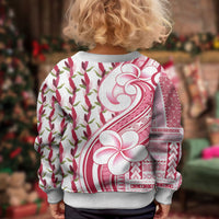 Samoa Teuila Kid Ugly Christmas Sweater White Samoan Siapo Motifs LT05 - Polynesian Pride