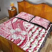 Samoa Teuila Quilt Bed Set White Samoan Siapo Motifs