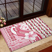 Samoa Teuila Rubber Doormat White Samoan Siapo Motifs