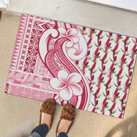Samoa Teuila Rubber Doormat White Samoan Siapo Motifs