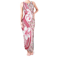 Samoa Teuila Tank Maxi Dress White Samoan Siapo Motifs