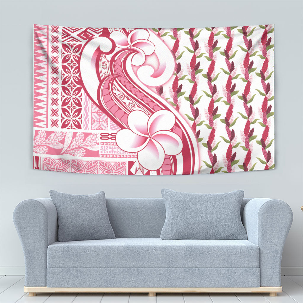 Samoa Teuila Tapestry White Samoan Siapo Motifs