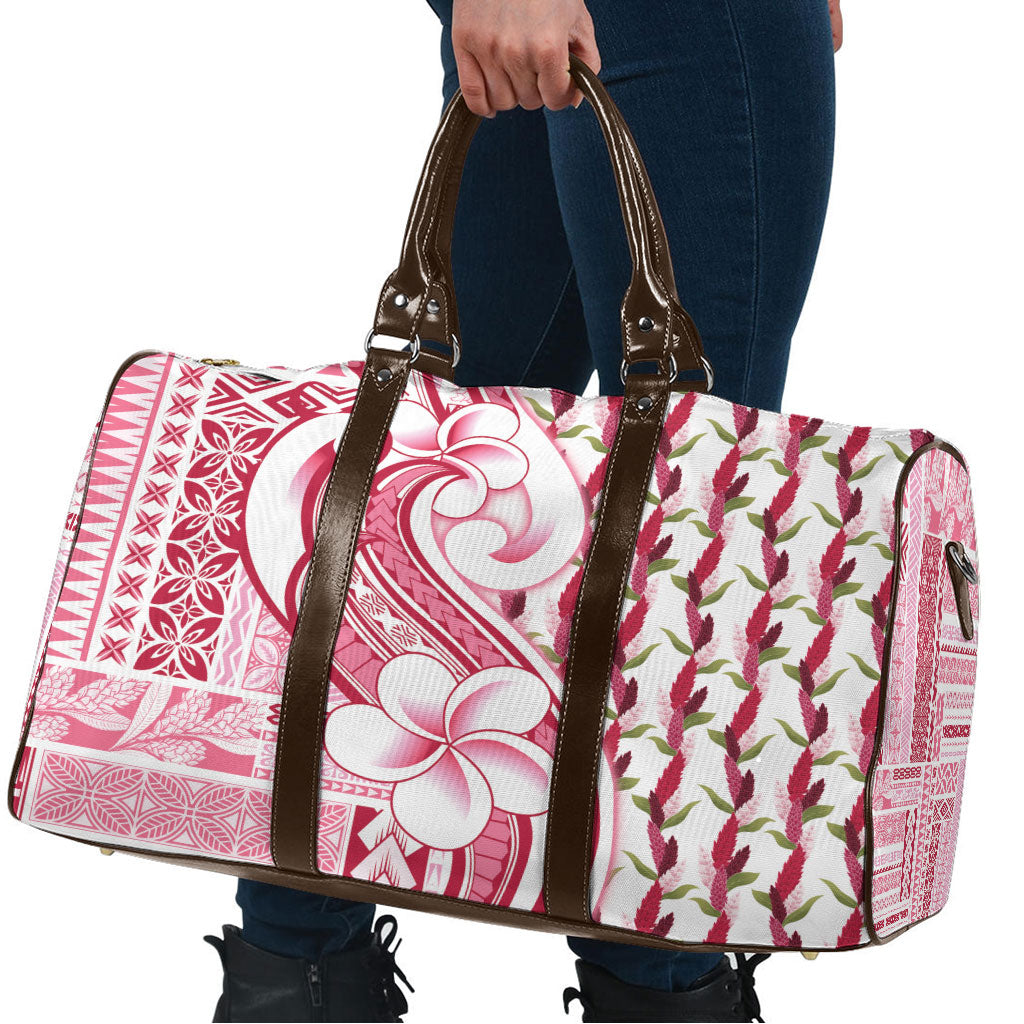Samoa Teuila Travel Bag White Samoan Siapo Motifs