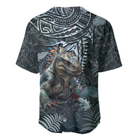 Hawaii Mo'o Lizard God Baseball Jersey Polynesian Style