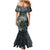Hawaii Mo'o Lizard God Family Matching Mermaid Dress and Hawaiian Shirt Polynesian Style