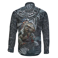 Hawaii Mo'o Lizard God Family Matching Off Shoulder Short Dress and Hawaiian Shirt Polynesian Style