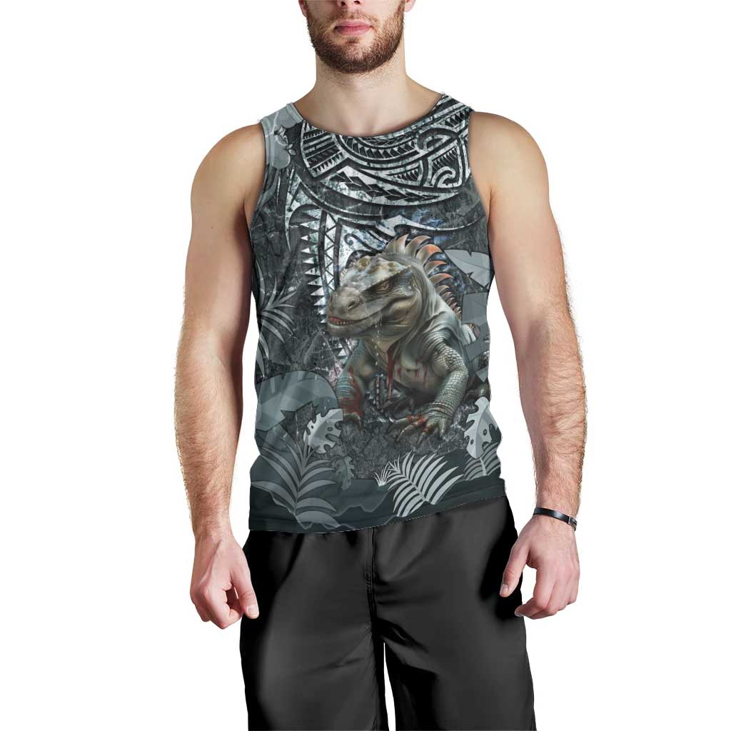 Hawaii Mo'o Lizard God Men Tank Top Polynesian Style