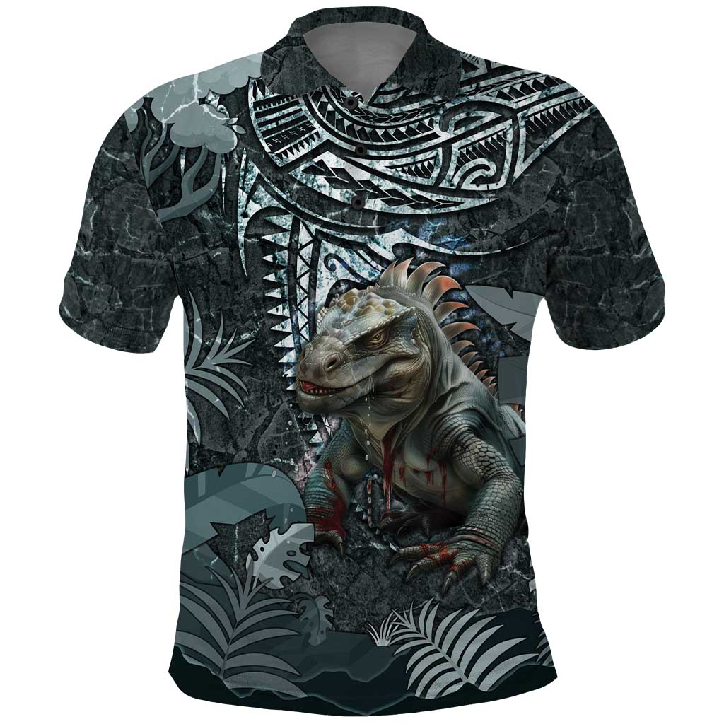 Hawaii Mo'o Lizard God Polo Shirt Polynesian Style