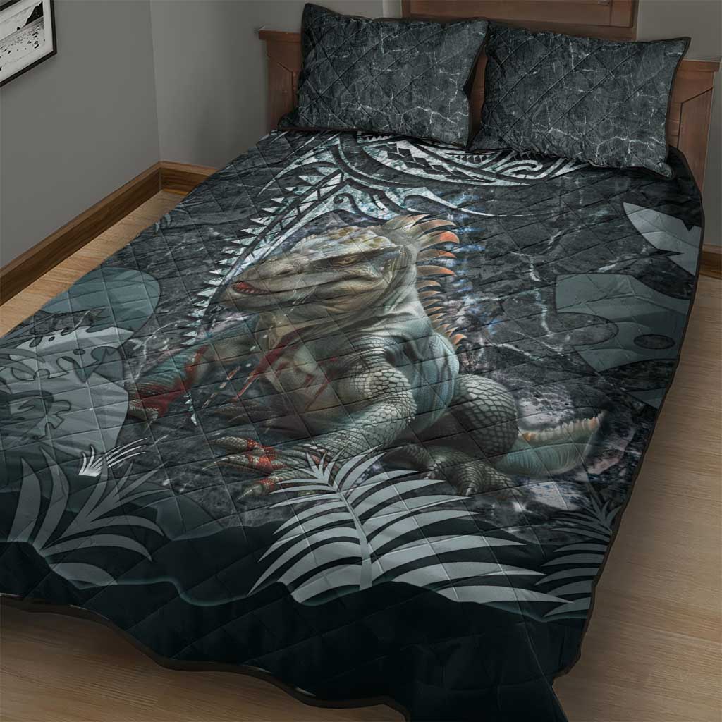 Hawaii Mo'o Lizard God Quilt Bed Set Polynesian Style