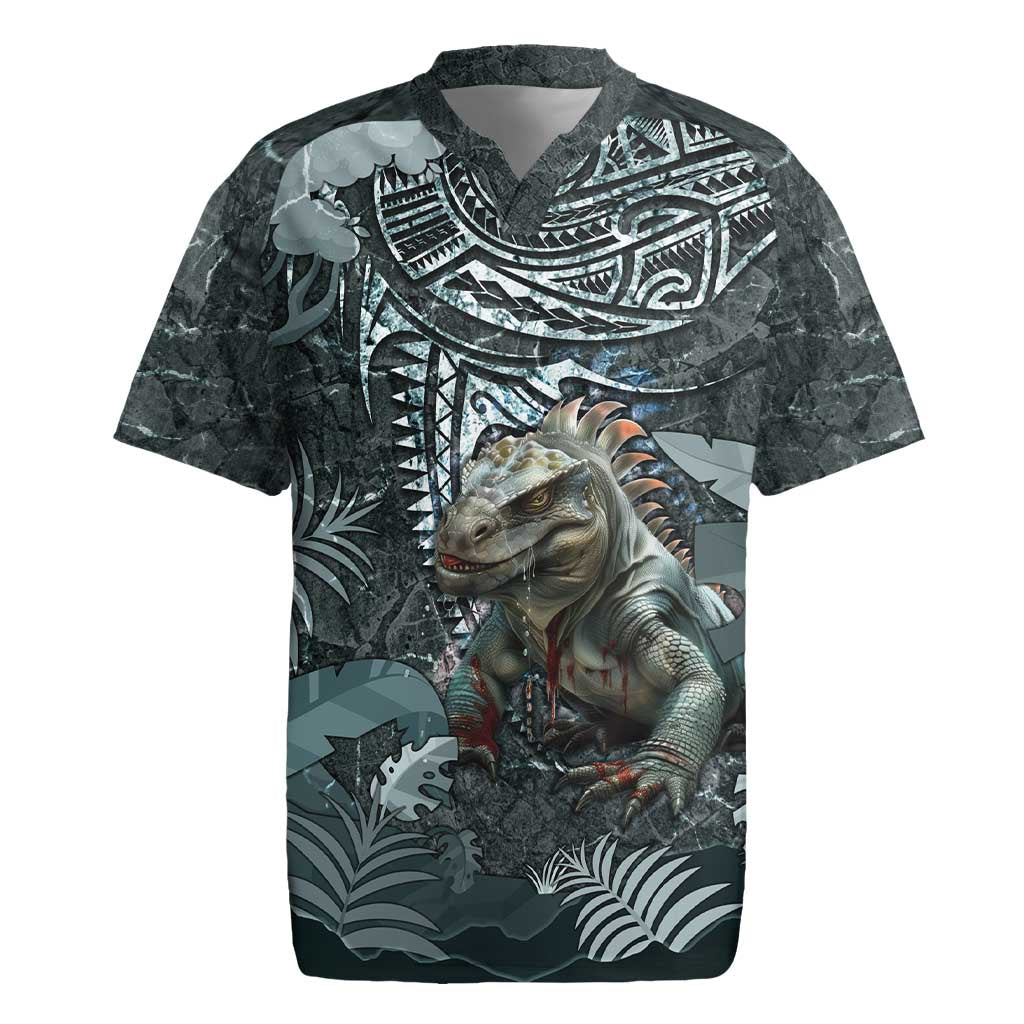 Hawaii Mo'o Lizard God Rugby Jersey Polynesian Style