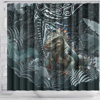 Hawaii Mo'o Lizard God Shower Curtain Polynesian Style