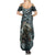 Hawaii Mo'o Lizard God Summer Maxi Dress Polynesian Style