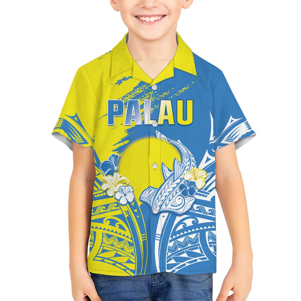 Palau Independence Day Family Matching Long Sleeve Bodycon Dress and Hawaiian Shirt Happy 30th Anniversary