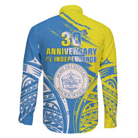 Palau Independence Day Family Matching Short Sleeve Bodycon Dress and Hawaiian Shirt Happy 30th Anniversary