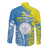 Palau Independence Day Long Sleeve Button Shirt Happy 30th Anniversary