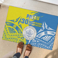 Palau Independence Day Rubber Doormat Happy 30th Anniversary