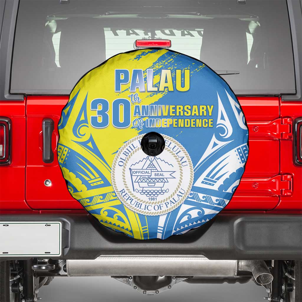 Palau Independence Day Spare Tire Cover Happy 30th Anniversary