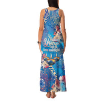 Happy Diwali Festival Family Matching Tank Maxi Dress and Hawaiian Shirt Diya Lamp Rangoli With Polynesian Pattern