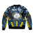 Personalised Palau Bomber Jacket Polynesian Dolphin Tropical Hibiscus Style