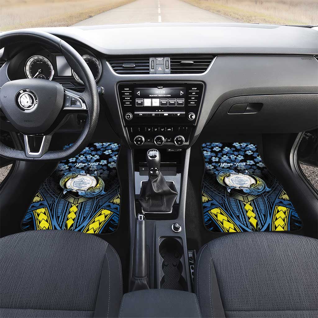 Palau Car Mats Polynesian Dolphin Tropical Hibiscus Style
