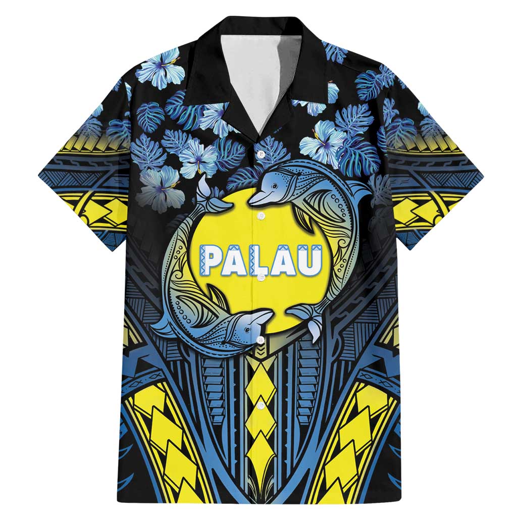 Personalised Palau Family Matching Mermaid Dress and Hawaiian Shirt Polynesian Dolphin Tropical Hibiscus Style