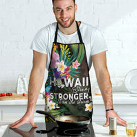 Hawaii Strong Apron Polynesian Tribal Tropical Flowers