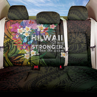 Hawaii Strong Back Car Seat Cover Polynesian Tribal Tropical Flowers