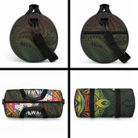 Hawaii Strong Duffle Bag Polynesian Tribal Tropical Flowers
