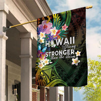 Hawaii Strong Garden Flag Polynesian Tribal Tropical Flowers