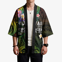 Hawaii Strong Kimono Polynesian Tribal Tropical Flowers