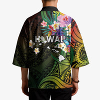 Hawaii Strong Kimono Polynesian Tribal Tropical Flowers