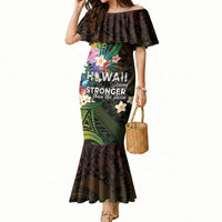 Hawaii Strong Mermaid Dress Polynesian Tribal Tropical Flowers