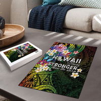 Hawaii Strong Puzzle Polynesian Tribal Tropical Flowers