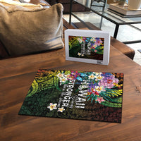 Hawaii Strong Puzzle Polynesian Tribal Tropical Flowers