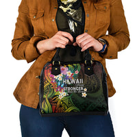 Hawaii Strong Shoulder Handbag Polynesian Tribal Tropical Flowers