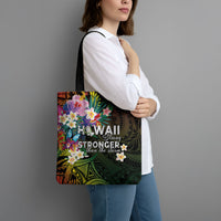 Hawaii Strong Tote Bag Polynesian Tribal Tropical Flowers