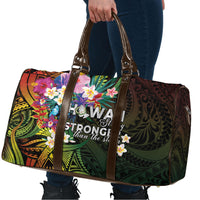 Hawaii Strong Travel Bag Polynesian Tribal Tropical Flowers