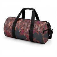 Indonesian Parang Batik Duffle Bag Red Floral Pattern
