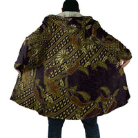 Indonesian Parang Batik Cloak Yellow Floral Pattern