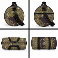 Indonesian Parang Batik Duffle Bag Yellow Floral Pattern