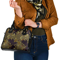 Indonesian Parang Batik Shoulder Handbag Yellow Floral Pattern