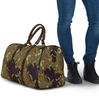 Indonesian Parang Batik Travel Bag Yellow Floral Pattern