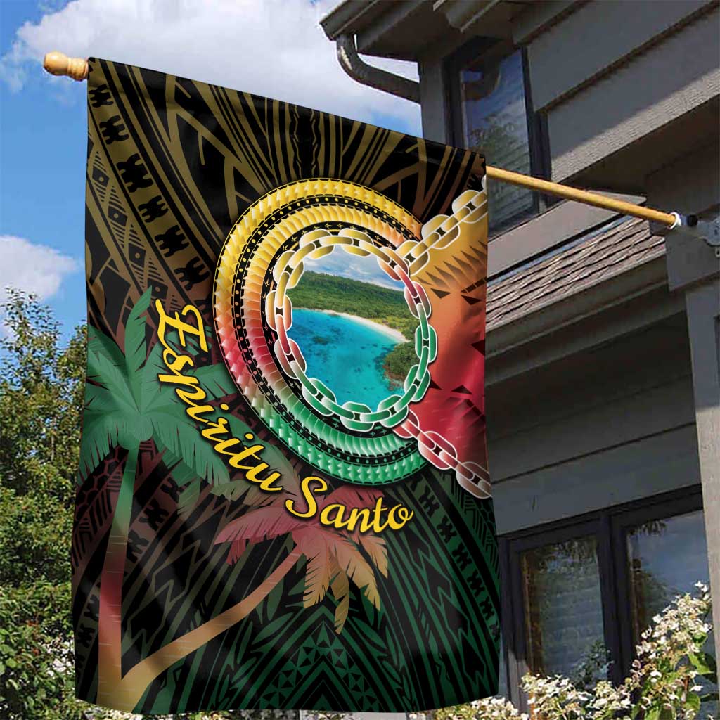 Vanuatu Espiritu Santo Island Garden Flag Beach Landscape