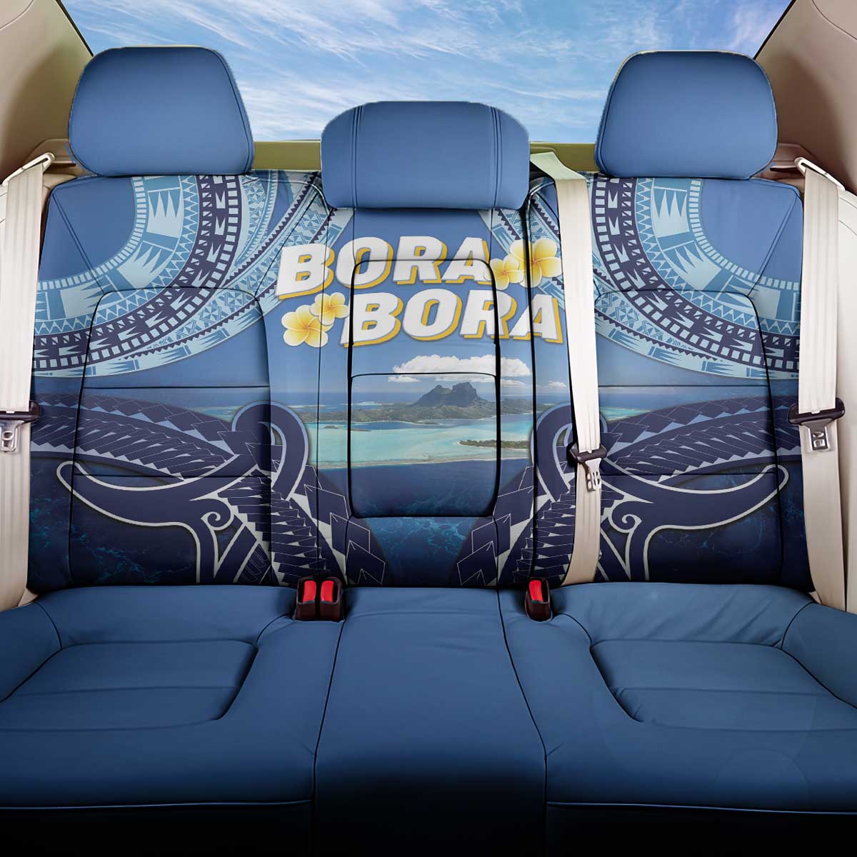 French Polynesia Bora Bora Back Car Seat Cover Beach Landscape Polynesian Style