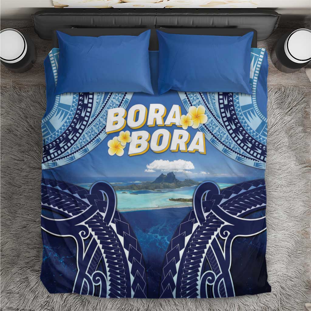 French Polynesia Bora Bora Bedding Set Beach Landscape Polynesian Style